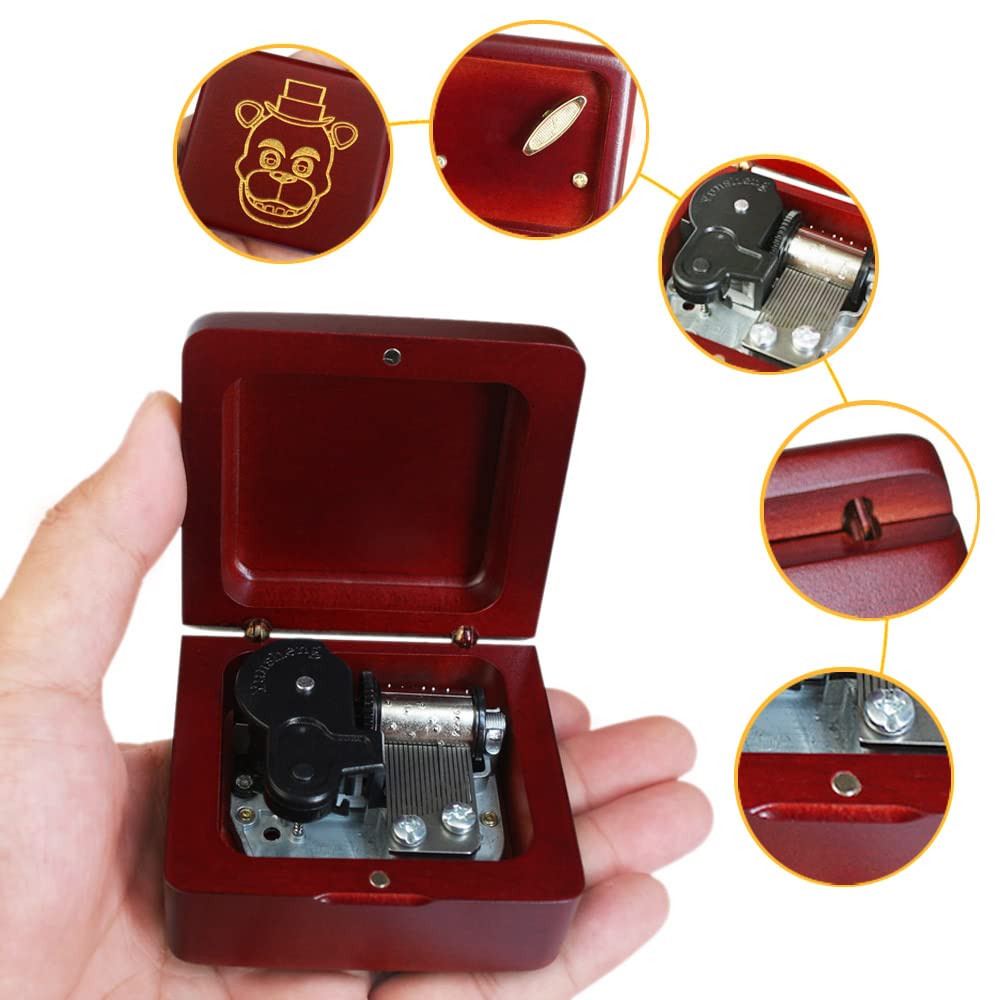 Sinzyo Music Box Vintage Wood Carved Mechanism Musical Boxs Gift